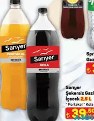 SARIYER ŞEKERSİZ GAZLI İÇECEK KOLA  2,5 L